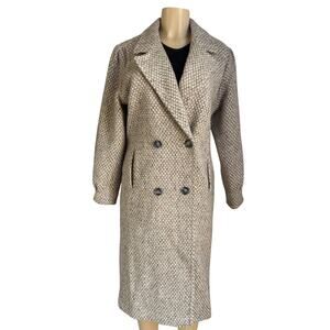 Vintage International Scene Wool Coat – Made in Poland – Double Breasted Sz 5/6